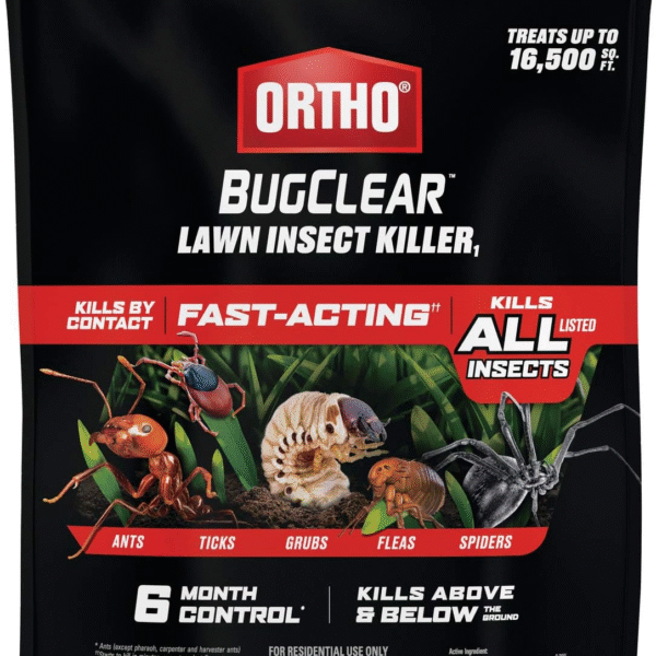Ortho BugClear Lawn Insect Killer1, Kills Ants, Spiders, Ticks, Fleas, Armyworms and Grubs, Treats up to 16,500 sq. ft., 10 lb.
