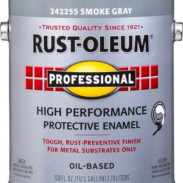 RUST-OLEUM 242255 Protective Enamel Paint, 1 Gallon (Pack of 1), Smoke Gray, 11 Fl Oz